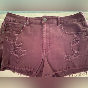 American Eagle plum/burgundy Jean Shorts